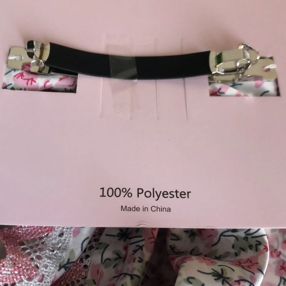 Sincerely Jules Large Floral Hair Bow with Pink Lace Trim